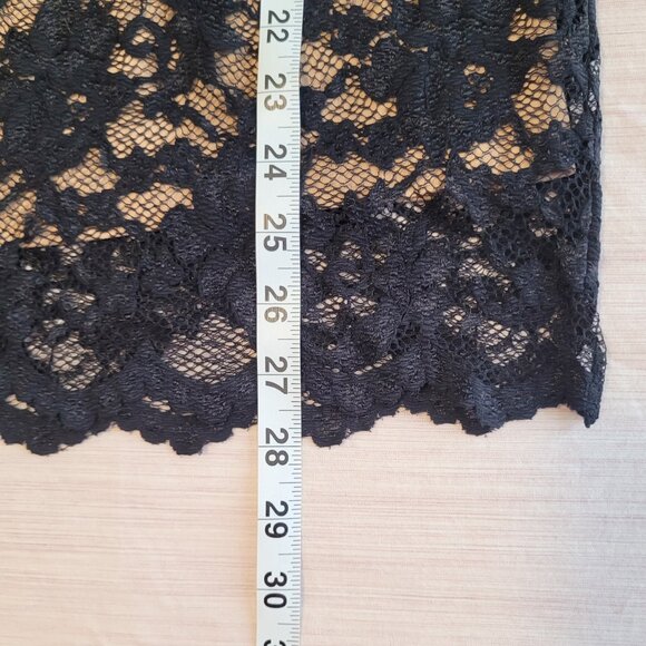 Floral Lace Bodycon Skirt, Pencil Party Skirt, Size M - Picture 4 of 5